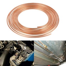 Brake Pipe Copper Nickel Tubing 25Ft 1/4" Car Replacement Brake Hose Line Kit