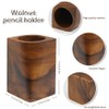 Boerni Walnut Wood Pen Holder,Simple Polygon Wooden Pencil Holder Cup