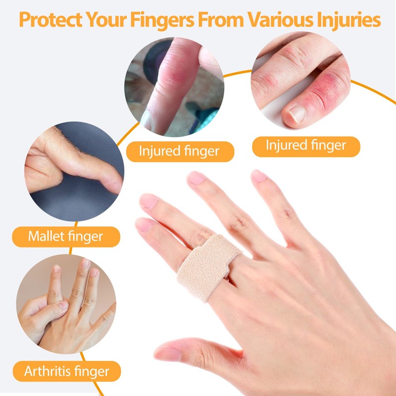 Wanmu Buddy Tape Finger Straps, 10 Pcs Finger Buddy Wraps