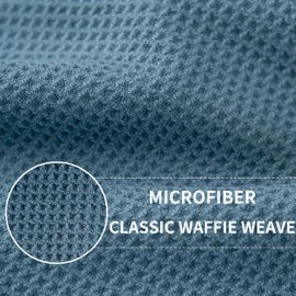 MICROFI New Microfiber Kitchen and Dish Cloths, Waffle Weave, 12 x 12 inches, Set of 6