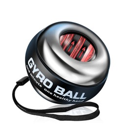 Ezweiji Wrist Gyro Ball, Wrist Training Ball, Wrist Strengthener, Strengthens Wrist Bones and Muscles (Metallic Black (Coloured Lights))