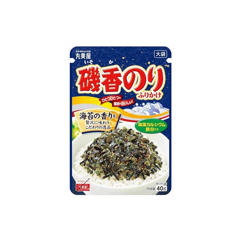 Marumiya Isoka Nori Furikake Large Bag, 1.4 oz (40 g)