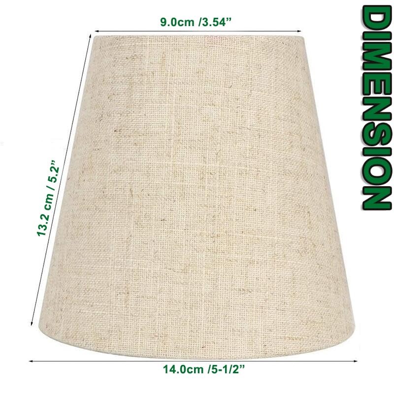 Clip on Lamp Shade 5.2 INCH, Mini Beige Fabric Lampshade