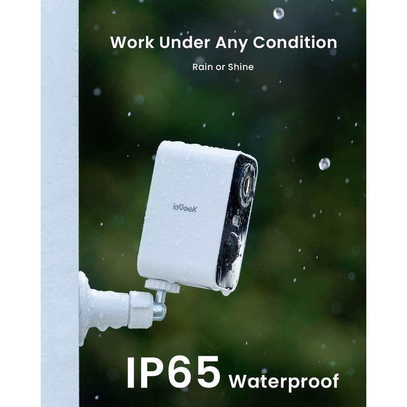 ieGeek Security Cameras Wireless Outdoor, 2K 3MP Battery Powered WiFi