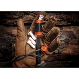 Exotac fireROD XL Ferrocerium Firestarter with Replaceable 1/2 in. Diameter Waterproof Ferro Rod Striker, Heavy-Duty Flammable Repair Tape, and Tinder Capsule Compartment with Included quickLIGHT Tabs