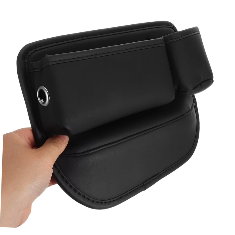 Ciieeo 2pcs Car Gap Filler Organizer Durable PU Pocket Cup