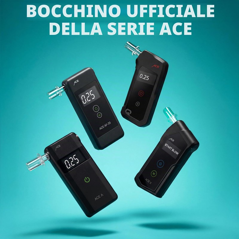 Ace Bocchini per etilometro AF-33, A, Q e X, Confezione