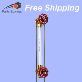 DUCO® HVAC 1/2" BOILER SIGHT GAUGE GLASS VALVE KIT NPT 5/8" x 12" WITH DRAIN