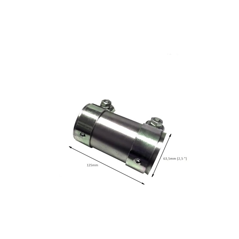 Universal Pipe Connector with Double Clamp for Exhaust System 125
