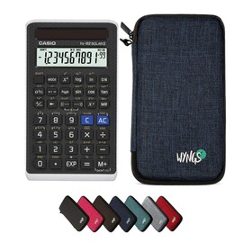 Casio WYNGS FX-82 Solar II Calculator with Protective Case in Blue Basic Set