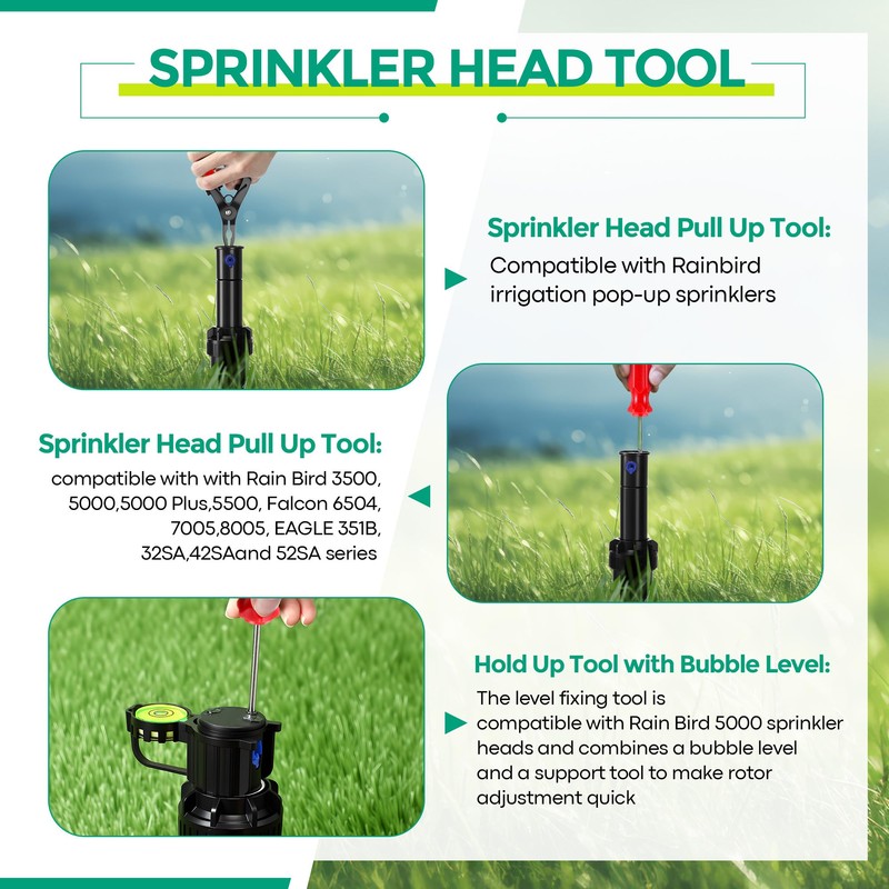 3 in 1 Sprinkler Head Tool Kit Compatible with Rain