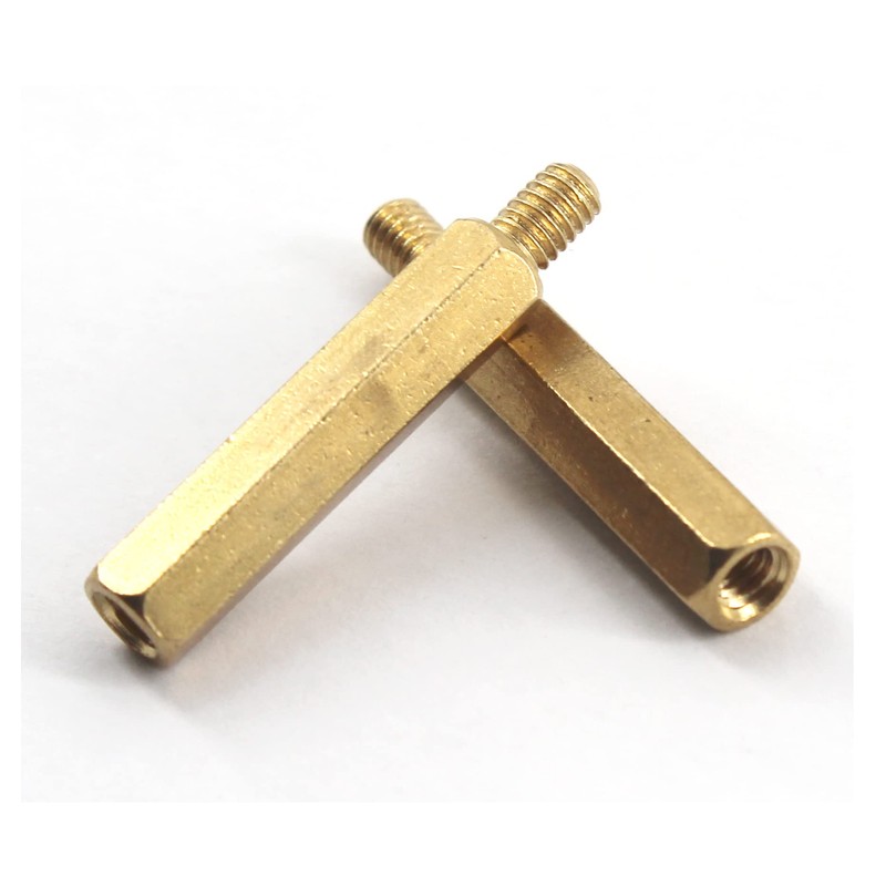 6pcs M5x50+7 Hex Copper Column Brass Screw Computer Motherboard Spacer