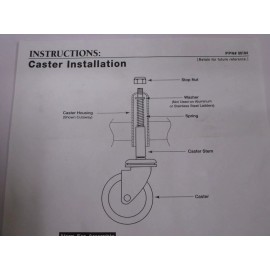 EGA Rolling Ladder Replacement Swivel Stem 3" Caster Spring Washer & Nut - C3SS