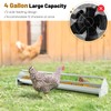 Tangkula Chicken Feeding Trough, 45 Inch Long Heavy Duty Galvanized