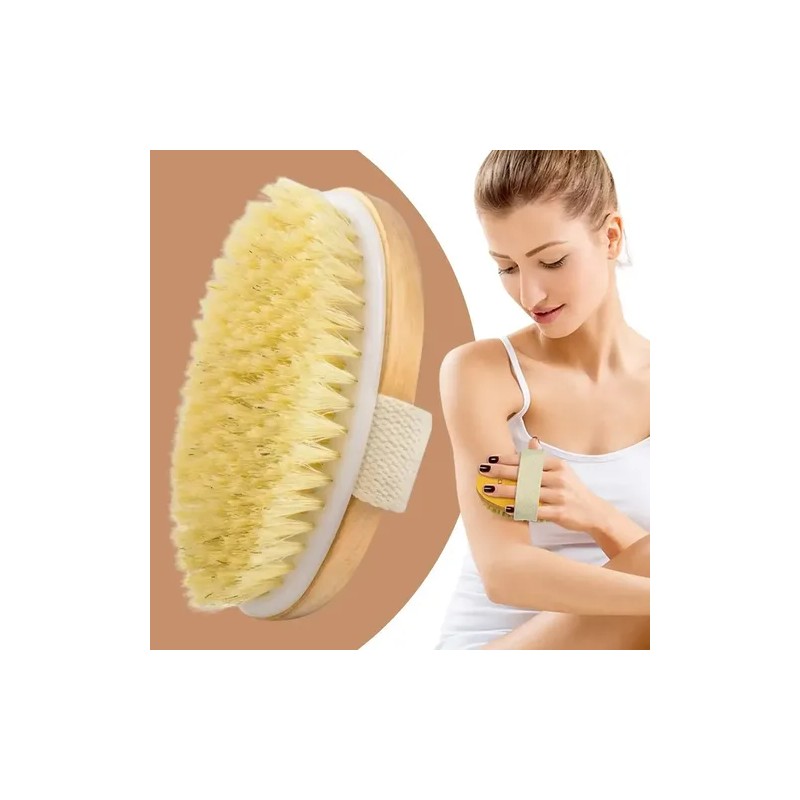 Cepillo Corporal Barato Natural Bristle Para Exfoliar Zz /.