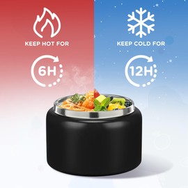 MAISON HUIS 8oz Soup Thermo Wide Mouth Vacuum Insulated Thermo Food Jar, Leak Proof Stainless Steel Thermo for Hot&Cold Food Kids Food Lunch Soup Container for School Travel