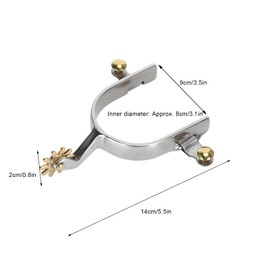 Horse Spurs, 1Pair Stainless Steel Western Cowboy Spurs Exquisite Gear Spurs Equestrian Gear Accessories