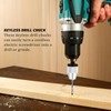 Giantree Keyless Drill Chuck Bit, 2Pcs Chuck Adapter with 10Pcs