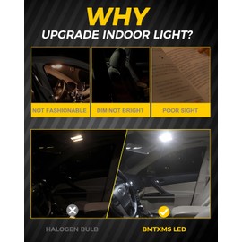 BMT xms LED Interior Light Kit Replacement for Toyota Tacoma 2016-2023, 6000K White Car Interior Light Kit, 9 Pieces