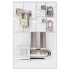 Padlock, Magnum Solid Steel Lock, 40mm Wide Silver Tone Metal