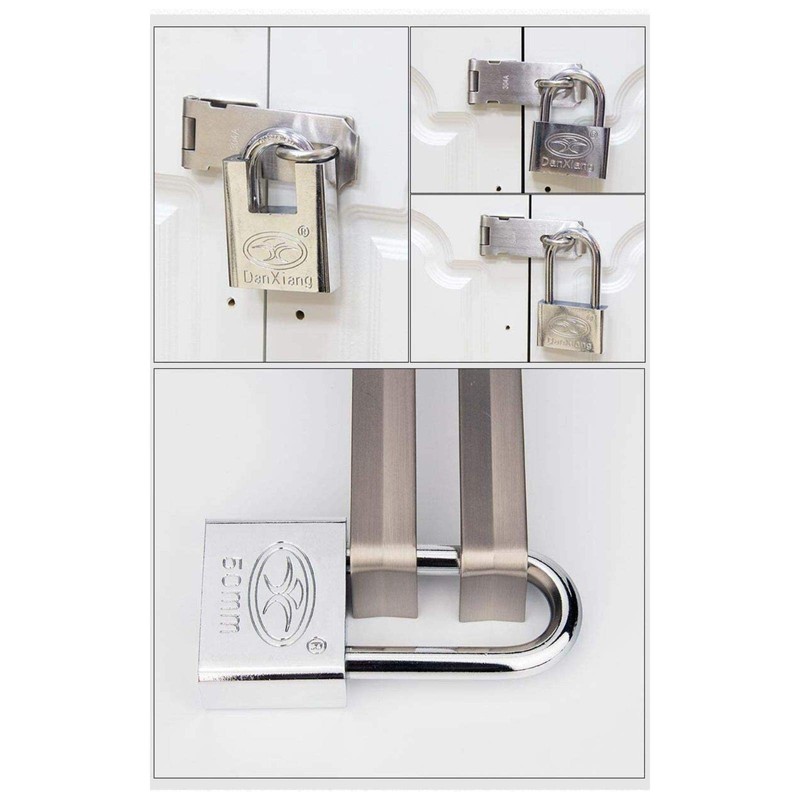 Padlock, Magnum Solid Steel Lock, 40mm Wide Silver Tone Metal