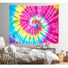 Loccor 7x5ft Tie Dye Tapestry Rainbow Spiral Tye Dye Background