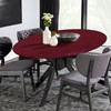 LUSHVIDA Round Table Cover Elastic Tablecloth Vinyl Fitted Table Cover