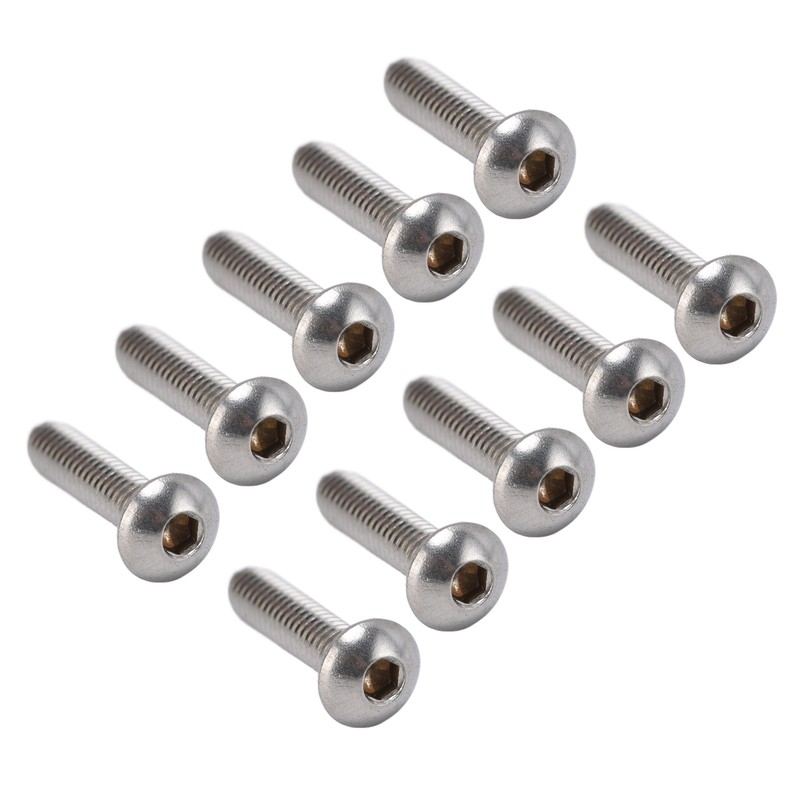 100Pcs Button Head Socket Caps Screws M4 Galvanized Steel for