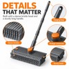 3-in-1 Floor Scrub Brush for Household Cleaning – Long Handle
