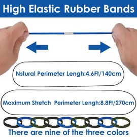 GUSDYIT 9PCS Large Rubber Bands for 55, 65 Gallon Trash Cans, Garbage Can Elastic Bands