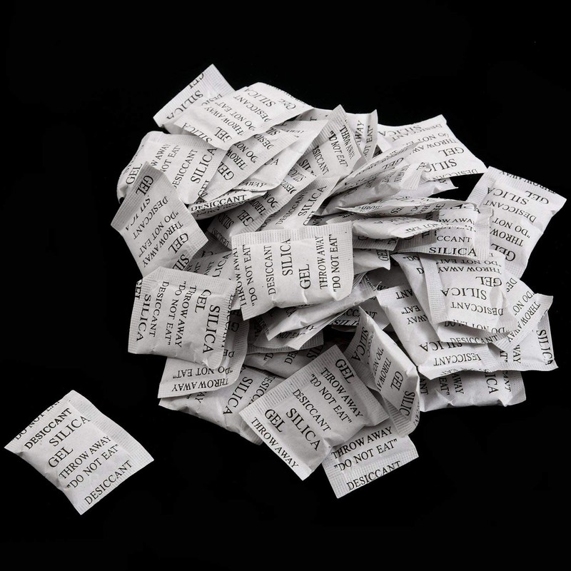 Jesnoe 50 Pieces Silica Desiccant Drying Humidity Absorber Sachets Bags
