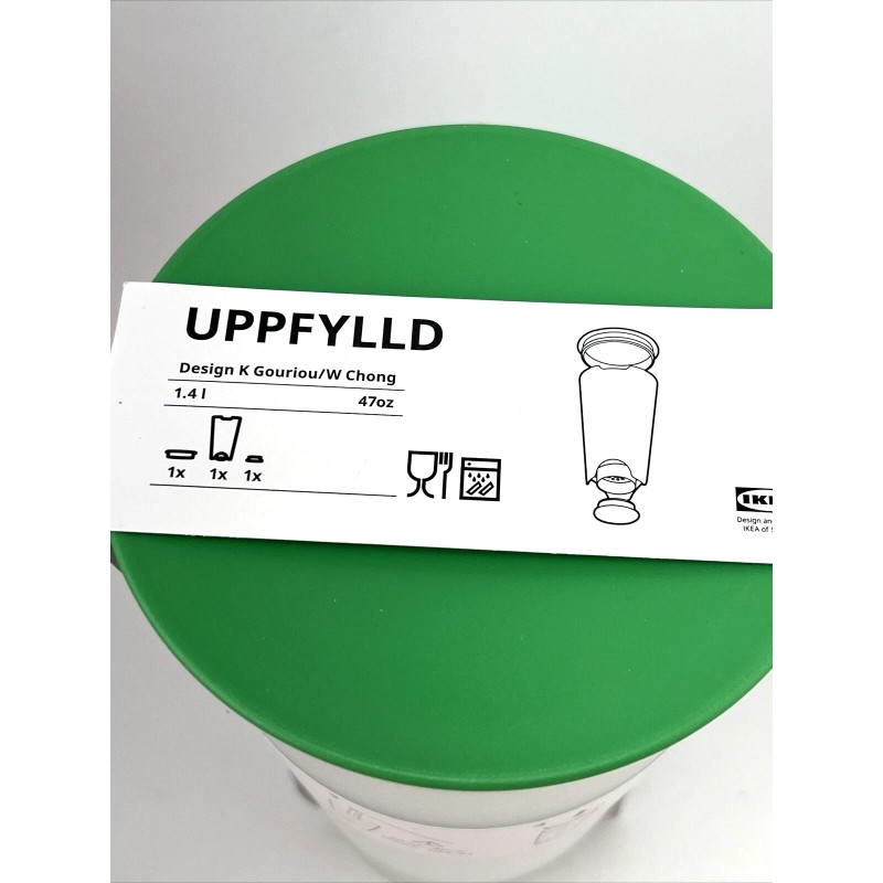 IKEA New Ikea UPPFYLLD Salad shaker with strainer, bright green/clear,