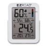 EZREAD 840-1523 Indoor Digital Thermometer & Hygrometer, White, 6"
