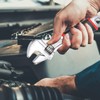 vibedor 8 Inch Adjustable Wrench with Ergonomic Rubber Grip Spanner