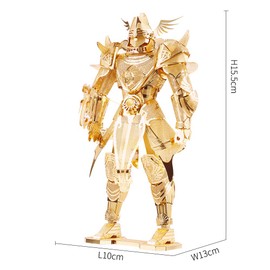 Piececool 3D Puzzle Metal Knight Model Archer, 3D Metal Puzzle Mech Warrior for 340 Stainless Steel, Full Metal, 1:1 Restore, Birthday Gift, Model Kit Adults, 134 Pieces