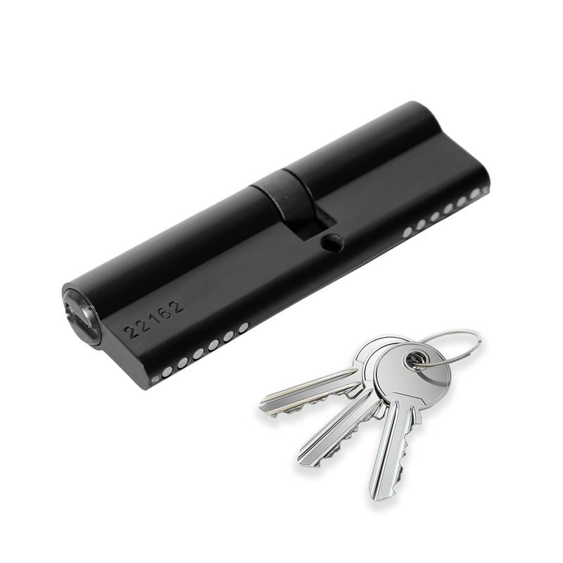 XFORT Matt Black Euro Cylinder Lock 45/45 (90mm), Door Barrel