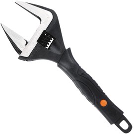 Sharp-tec 60mm Adjustable Spanner Set, 12 inch Wide Jaw Opening Adjustable Wrench, Shifting Spanners with Soft Grip, 310mm Plumbing Tools Set for Plumbers