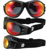 Birdz Eagle Matte Black Padded Sport Riding Goggle with ReflecTech