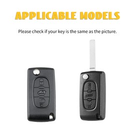 OFF WE GO OFF WE GO Autoschlssel Hlle Schlsselhlle Cover fr Peugeot 107 207 307 407 607 208 308 408 Schlsselcover Schlsselbox fr Citroen C2 C3 C4 C5 C6 C8 C-Triomphe Schlssel Schutz Geh?use,Schwarz