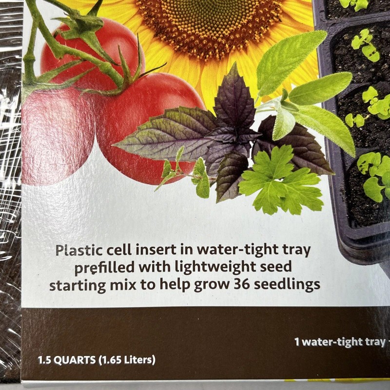 American Seed Seed Starting Tray 36 Cell Reusable Prefilled With