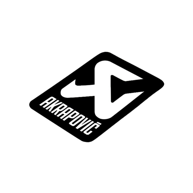 AKRAPOVIC Heat Resistant Sticker Silver 2.2 x 2.4 inches (57