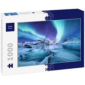 Lais Puzzle Aurora Borealis/Northern Lights on the Lofoten, Norway 1000 Pieces