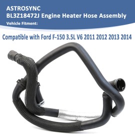 ASTROSYNC BL3Z18472J Engine Heater Hose Assembly Compatible with Ford F-150 3.5L 2011 2012 2013 2014, HVAC Heater Outlet Pipe Replaces Part Number BL3Z18472J