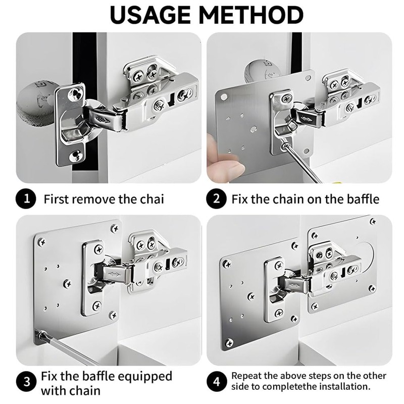 Hinge Repair Plate,10PCS Cabinet Hinge Repair Plate with Customized Screws,Stainless