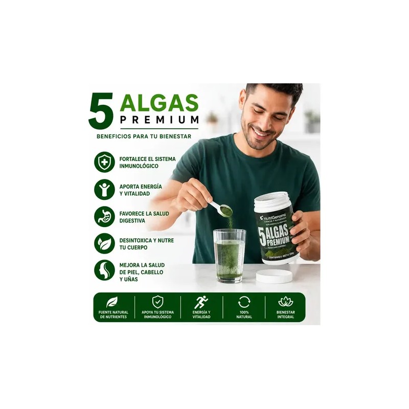 Polvo 5 Algas Premium Nutrigenoma Bienestar Interior Oferta