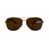 square aviator BIFOCAL READING SUNGLASSES gold frame brown lens 100%