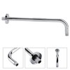 Extra Long Stainless Steel Shower Rain Head Arm Replacement Flange