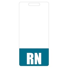 RN Badge Buddy (Teal) - Heavy Duty Badge Tags for Nurses - Double Sided Identification Card