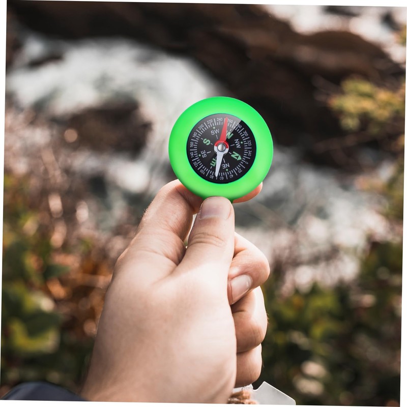 WHAMVOX 9pcs Mini Compass with Heavy Duty Carabiner Accurate Navigation