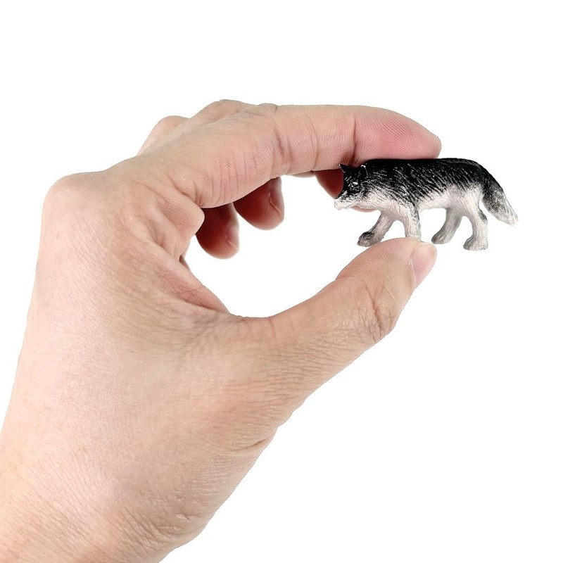 DWUENT 32pcs Mini Plastic Wild Animals Set - 32 Species